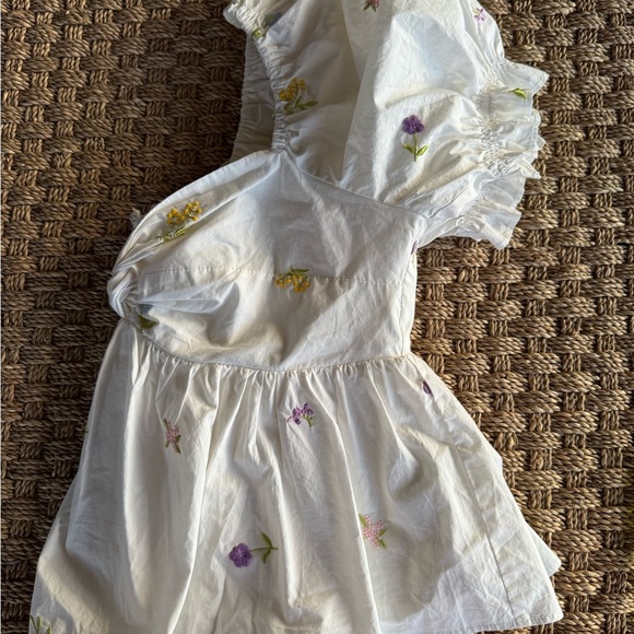 English Factory Ladies White Floral Embroidery Peplum Crop Top, Size XS - Picture 9 of 11